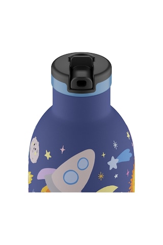 Clima Bottle Space Friends Pipetli Paslanmaz Çelik Termos 330 Ml Mor