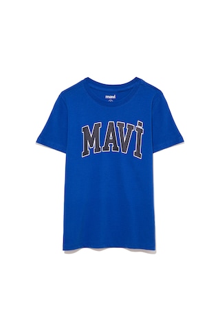 Mavi - Mavi Logo Baskılı Mavi Tişört 6610030-70896 Mavi