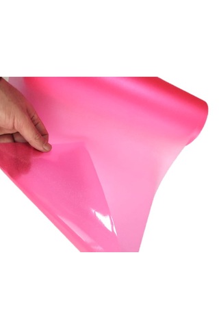 Parlak Simli Görünüm Pembe Renk Yapışkanlı Folyo 30 Cm 1 Metre