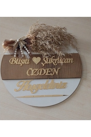 Kişiye Özel Hoşgeldiniz Yazılı Aynalı Pleksi Dekoratif Dış Kapı S Çok Renkli