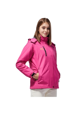 Kadınlar İçin Kadife Ve Kalınlaştırılmış Çift Katmanlı Dış Mekan Ceketi Kırmızı Kırmızı