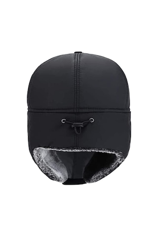 Rüzgar Geçirmez Kayak Kışlık Kürk Astarlı Şapka