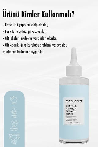 Maruderm Centella Asiatica Yatıştırıcı & Ceramide Nemlendirici Tonik 250 ML