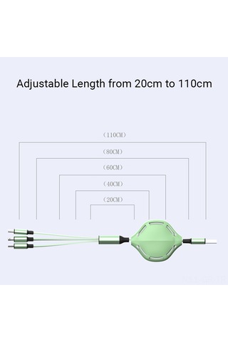 Singree 3'ü 1 Arada Şarj Kablosu - Lightning/type-c/micro Usb - 3.6ft Esnek & Hızlı Şarj