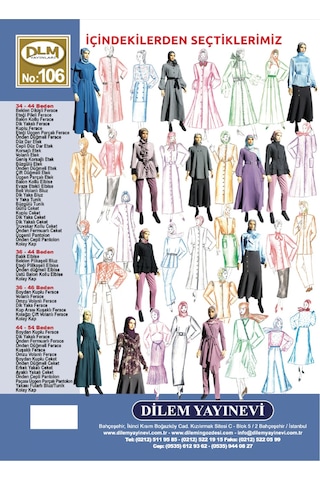 Güler Erkan Provasız Moda Ferace Giyim Kalıpları No:106