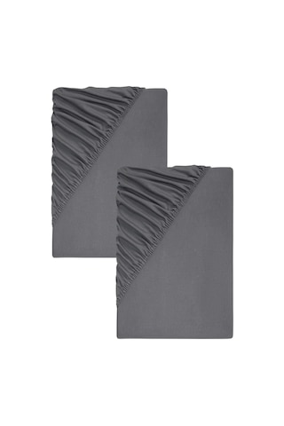 Cotenconcept 2 Adet Düz Pamuklu Tek Kişilik 120 X 200 Cm Lastikli Penye Çarşaf-antrasit