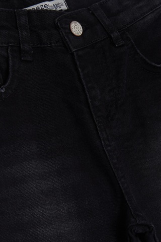Breeze Kız Çocuk Kot Pantalon Cepli 10-14 Yaş, Siyah Siyah