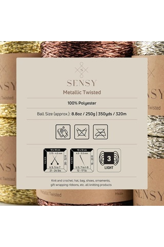 Premium 320 M Simli Metalik Ip Parlak Çanta Rafya Supla Ip Metalik Bükümlü Ip 250 Gr Genel