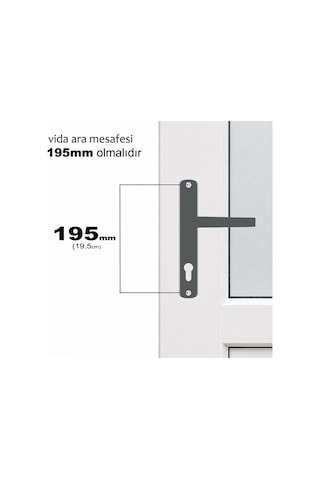 Aletçantam Pvc Balkon Kapı Kolu Pimapen (Metal)- Antrasit