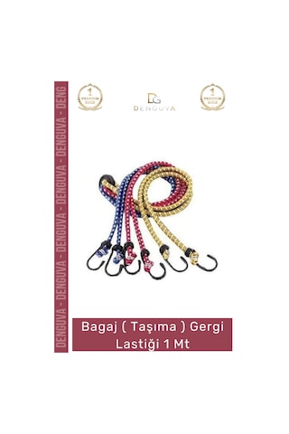 Taşımalastği Dayanıklı Esnek Kancalı Yük Sabitleme Güvenli Mukavemetli Taşıma Gergi Lastiği 1 Mt -