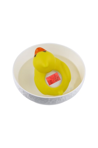Neevoyu Küçük Bebek Banyo Su Sıcaklığı Ölçer 35-46 C Uyarı , 59 Dakika Zamanlayıcı, Sarı Ördek Desenli Sn062
