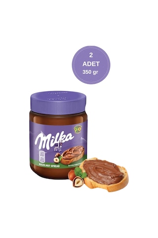 Milka Spread Hazelnut Sürülebilir Çikolata Kakaolu Fındık Ezmesi 350 Gr - 2 Adet