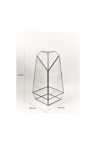 Dekoratif Cam Fanus - Geometrik Cam Fanus - Teraryum Cam Fanus (485930798)