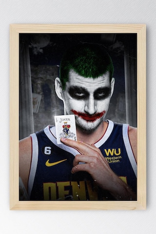 Nikola Jokic Joker Çerçeveli Tablo - Basketbol Nba Posteri Tablo
