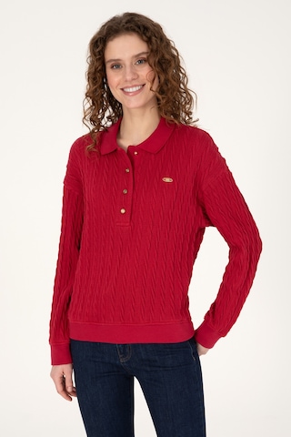U.s. Polo Assn. Kadın Sweatshirt 50313553-vr104 Koyu Frambuaz/dark Raspberry