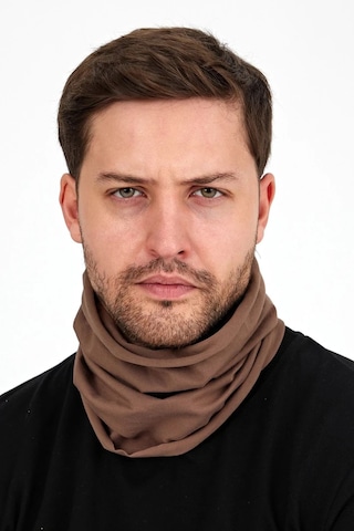 Erkek 4 Fonksiyonlu Koruyucu Pamuklu, Esnek, Terletmez, Bandana, Boyunluk, Maske - Tek Ebat / Kahverengi Kahverengi