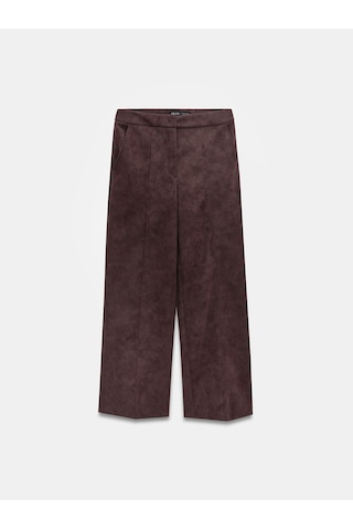 Dilvin 72257 Dikiş Detaylı Süet Pantolon-bordo Bordo