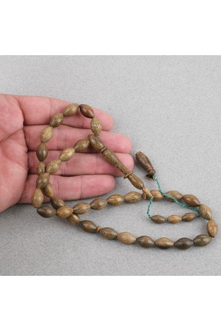 Plesenk Ağacı Beyzi Kesim 8x13mm Tesbih Kahverengi