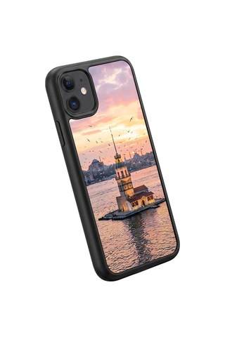 İphone 11 Uyumlu Kızkulesi Desenli Kamera Korumalı Darbelere Dayanıklı Kılıf 1257-kızkulesi-iphone11