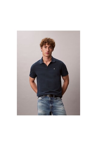 Calvin Klein Erkek Normal Kesim Pamuklu Kısa Kollu Lacivert Polo Yaka T-shirt-16176 Lacıvert