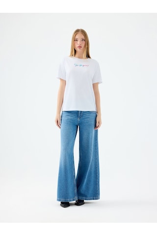 LOFT Regular Fit Kadın Tshirt K.kol Lf2039154 Q1.v1 Beyaz