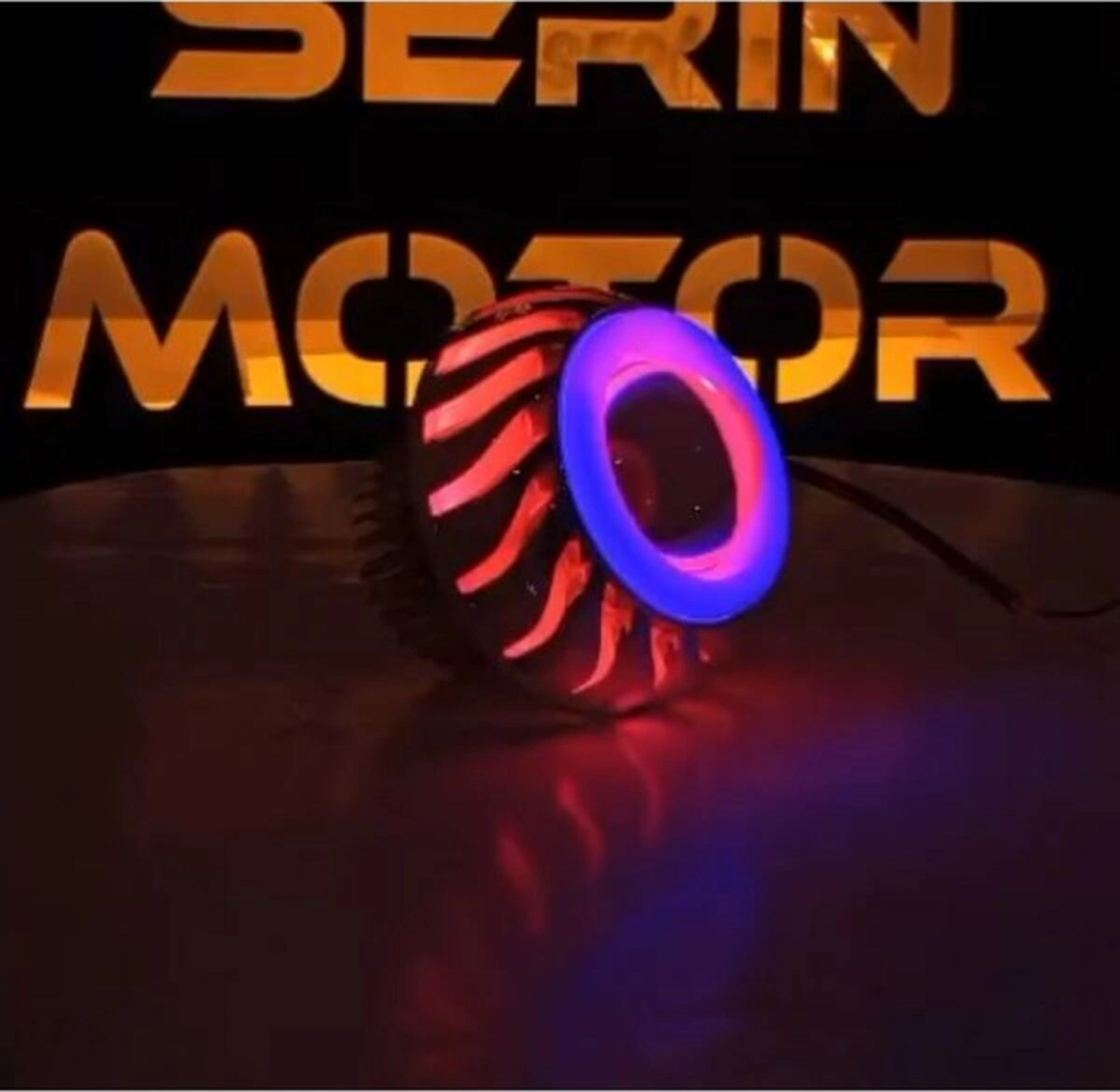 Srn Cg-çita-mh Drift Angel Far Kırmızı - Mavi Beyaz Çakarlı Far Ampulu+tzmnya Stcker