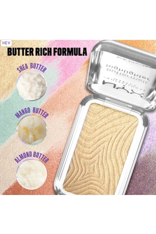 Nyx Professional Makeup Buttermelt Highlighter Kremsi Pudra Aydınlatıcı - 25 Butta Than Gold 25
