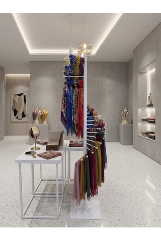 Eşarp Şal Ve Pantolon Askılığı Beyaz