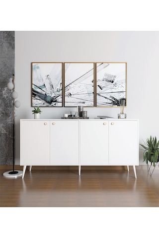 Floradesign Sarissa Konsol / Konsol / Çok Amaçlı Dolap 160 Cm Beyaz