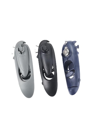 Ağır Hizmet Konserve Açacağı Manuel Kavanoz Kapağı Sökücü Yumuşak Dokunuşlu Saplı Keskin Bıçak Düz Kenarlı Çok Fonksiyonlu Şişe Açacağı Gri