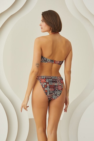 Loya Kadın Renkli Lave Strapless Tek Üst Bikini Çok Renkli