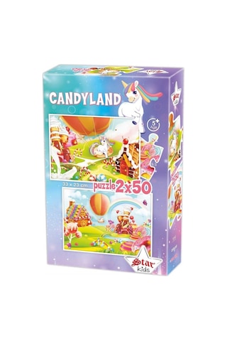 Star Puzzle 2x50 Parça Çocuk Puzzle - Şeker Diyarı 1 Adet