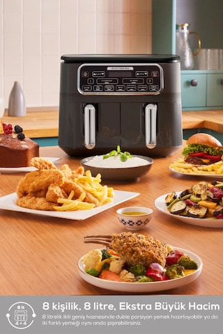 Karaca Air Pro Cook Duo Köz Xxxl 8 Kişilik Airfryer 4 + 4 L