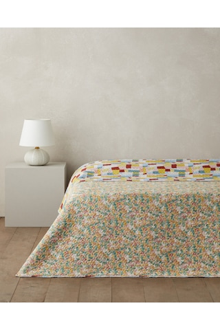 English Home Ripple Bloom Tek Kişilik Çok Amaçlı Örtü 160x220 Cm Turuncu Turuncu