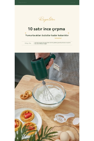 Kablosuz Üç Hızlı Şarjlı Yumurta Çırpıcı Ev Yumurta Çırpıcı-mavi Mavi