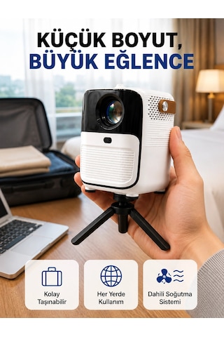 Ultra Hd Çözünürlüklü Taşınabilir Projektör 1920x1080 Piksel Görüntü Kalitesi Yeni Nesil 05584259