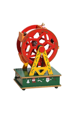 Suntek Yılbaşı Müzik Kutusu Tekerlek Masaüstü Kırmızı