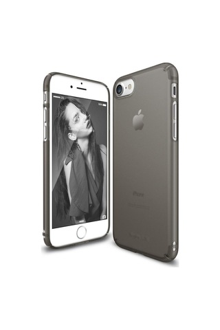 Ringke Slim Frost Apple Uyumlu iPhone 7/8 İle Kılıf Black İnce Buzlu Transparan