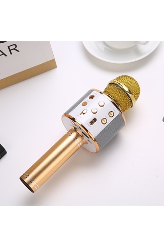Türkçe Seslendirme Karaoke Mikrofonu Bluetooth Mikrofon Bluetooth Speaker Hoparlör Aux-tf-usb Giriş