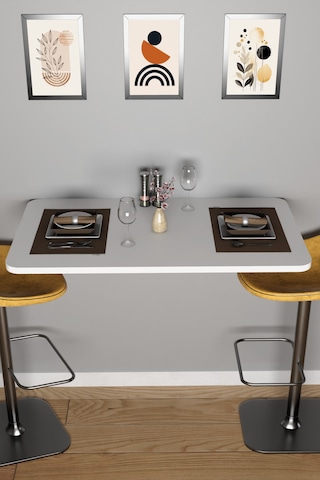 Katlanabilir Duvara Monte Mutfak Masası - 50x90 Cm Yemek Ve Hazırlık Masası Beyaz