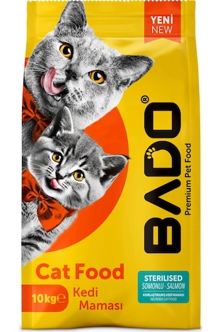 Bado Yetişkin Kısır Kedi Maması Somonlu 10 Kg
