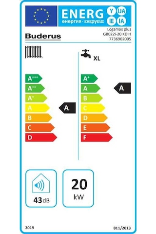Buderus Logamax Plus GB022i 20 kW 17.000 Kcal/H Yoğuşmalı Hermetik Kombi