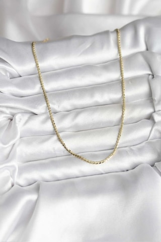 14k Gold Renk Kaplama Ezme Zincir Model Cm Kadın Kolye Çok Renkli