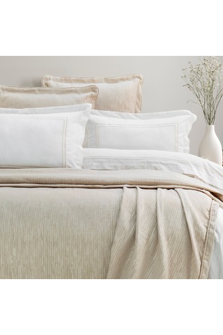 Schafer Home Pavia Şönil Yatak Örtüsü Nevresim Seti 7 Parça-bej Bej