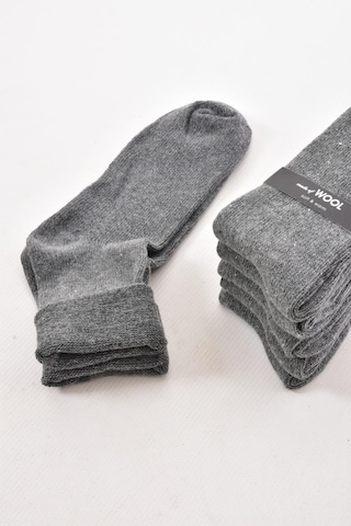 Erkek Yünlü Kalın Kışlık Çorap Gri Gri