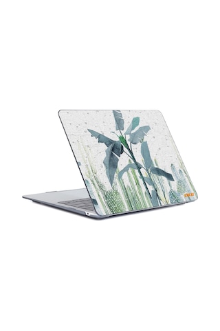 MacBook Pro 16" A2141 Desenli Koruyucu Laptop Kılıfı Muz Yaprakları