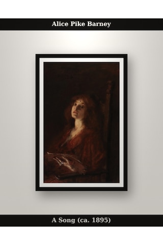 Alice Pike Barney A Song Ca. 1895 Poster, Figüratif Duvar Tablosu Çerçevesiz
