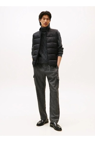 Tommy Hilfiger Erkek Marka Logolu Kapitone Regular Fit Kalıp Siyah Yelek Mw0mw41981 Bds