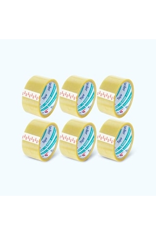 Mm X 40 Mt Şeffaf Koli Bandı Akrilik 6 Adet Diğer