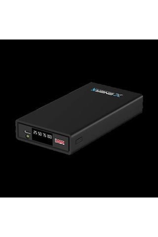 Enerx Enr-p2025dc Powerbank 20.000 Mah Dijital Ekranlı Fenerli Usb+type-c 2.1a Beyaz Siyah